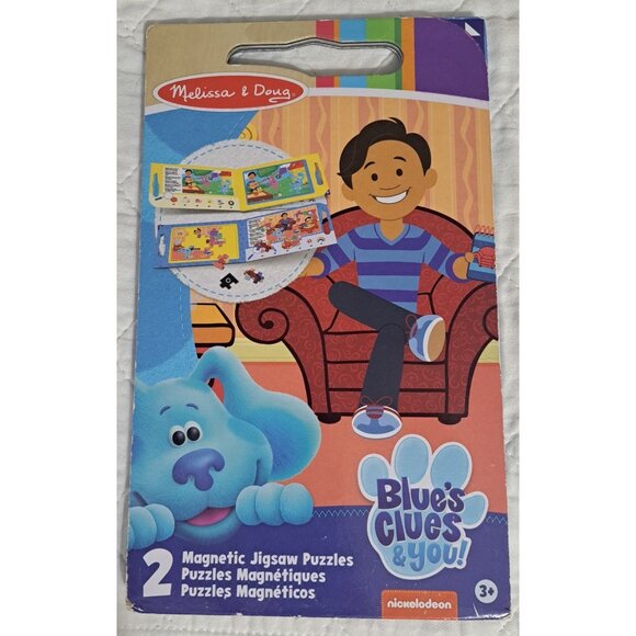 Melissa & Doug Blue's Clues & You! 2-15 Piece TakeAlong Magnetic Jigsaw Puzzles - Picture 1 of 10